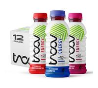 TROOV Energy Tea Drink, Gluten Free, Plant Based, Low Sugar & Calorie Pre Workout Drinks for Nitric Oxide Support & Clean Caffeine, Coffee & Energy Drinks Alternative, Variety 12 Pack