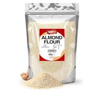 Tropgo Almond Flour 1kg - Finely Ground Blanched Almonds - Baking Ingredient, Low Carb Powder for Cakes, Bread, Pastry, Protein Rich Grain Alternative - Pantry Essential