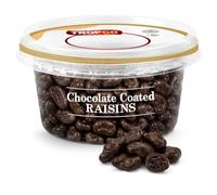 Tropgo Chocolate Raisins 150gm Chocolate Tub - Non-GMO Raisins Coated in Dark Chocolates - Ready-to-Eat Choco Snacks