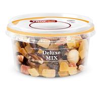 Tropgo Deluxe Mix 180gr - Mixed Nuts and Dried Fruits in a Resealable and Recyclable Nut Tub - Contains Fibre, Protein, and Essential Minerals - Wholesome Trail Mix - Healthy Snacks for All Ages