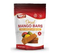 Tropgo Dried Mango Bars - 8 Bars - Healthy Fruit Snack Made from 100% Mango Dried - Natural Energy Source, Vegan, Plant-Based Healthy Snack for Adults & Kids in Resealable Bag (80g)
