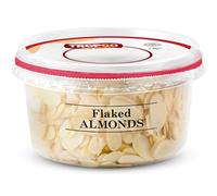Tropgo Flaked Almonds - Finely Sliced Almond Nuts in a Resealable and Recyclable Tub - Natural Unsalted Peanut Flakes - Protein and Fibre Rich Guilt Free Nut Snack - Healthy Snack for All Ages (140G)