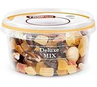 Tropgo Deluxe Mix 180gr - Mixed Nuts and Dried Fruits in a Resealable and Recyclable Nut Tub - Contains Fibre, Protein, and Essential Minerals - Wholesome Trail Mix - Healthy Snacks for All Ages