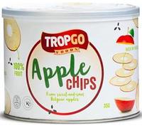Tropgo - Belgium Apple Chips - 100% Fruit - Natural Healthy Snack - Fresh Red Apple Crisps 35gr - Recyclable Tin Fresh lock seal (1-Pack, Red)