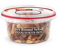 Tropgo Dry Roasted Salted Peanuts 200g Tub - Peanuts in Resealable and Recyclable Tub - Wholesome Trail Mix with Fibre, Protein, and Essential Minerals - Healthy Nuts for All Ages