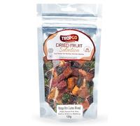 Tropgo Dried Fruit Bites - Mango Dried Fruit Mix Mini Cubes - Mixed Dried Fruit in Pouch - Healthy Snacks for Adults and Kids - Peach, Passion, Kiwi, Blueberry, Strawberry, Raspberry