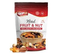 Tropgo Mixed Fruit & Nut 500g Resealable Bag - Diced Mango, Pineapple & Papaya, Macadamia Nuts, Cranberries, Pecans - Healthy Snack for Work, School, Gym, Lunchboxes, Travel, Cupboards