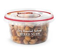 Tropgo Dry Roasted Salted Mixed Nuts 190g - Nuts in Resealable and Recyclable Tub - Wholesome Trail Mix with Fibre, Protein, and Essential Minerals - Healthy Snacks for All Ages
