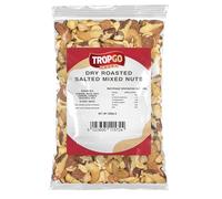 Tropgo Mixed Nuts Roasted Salted - 500g Nut Snacks - Packed Fresh, Healthy Jumbo Nuts with Fibre, Protein, Minerals - Perfect for Snacking - Includes Almonds, Brazil Nuts, Cashews, Peanuts, Hazelnuts
