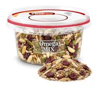 Tropgo Omega Mix 200g - Premium Nuts, Seeds, and Dried Fruit in Resealable and Recyclable Tub - Contains Fibre, Protein, and Essential Minerals - Wholesome Trail Mix - Healthy Snacks