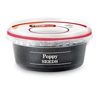Tropgo Poppy Seeds 200g - Non-GMO, in Resealable and Recyclable Tub - Poppy Seeds for Eating - Enhance Baking and Cooking