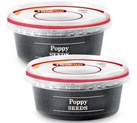 Tropgo Poppy Seeds 200g - Pack of 2 - Non-GMO, in Resealable and Recyclable Tub - Poppy Seeds for Eating - Enhance Baking and Cooking