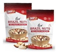 Tropgo Raw Brazil Nuts 2 × 500g (1KG) - Packed Fresh, 100% Natural Brazilian Nuts with Fibre, Protein, and Minerals, Perfect for Snacking - Kosher Nuts - Bulk Brazil Nuts