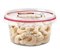 Tropgo Raw Cashew Nuts - Large & Tasty Cashews - Packed Fresh Premium Quality Cashew Nut - Healthy for The Heart, High in Fibre & Minerals - Perfect for Snacking (180g)