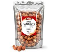 Tropgo Raw Hazelnuts 1kg - Packed Fresh Large Hazelnut - Premium Quality Nuts for a Healthy Heart, High in Fibre & Minerals - Perfect for Snacking