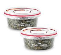 Tropgo Raw Pumpkin Seeds 125g - Pack of 2 - Non-GMO Tub of Pumpkin Seeds for Eating - Ready-to-Eat Snacks for Kids and Adults