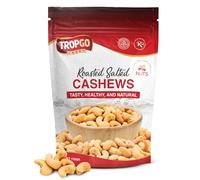 Tropgo Roasted Salted Cashew Nuts 170g Resealable Bag - Healthy Nuts for Snacking, Cooking, Entertaining, Sharing, Travel, Lunchboxes - Great Gift for Men and Women