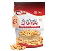 Tropgo Roasted Salted Cashew Nuts 170g Resealable Bag - Healthy Nuts for Snacking, Cooking, Entertaining, Sharing, Travel, Lunchboxes - Great Gift for Men and Women