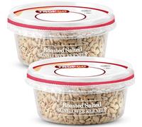 Tropgo Roasted Salted Sunflower Seed Kernels - 125gr Tub of Sun Flower Seeds - Non-GMO Seeds for Eating - Ready-to-Eat Snacks for Kids and Adults (2-Pack)