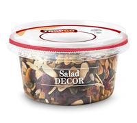 Tropgo Salad Decor - Healthy Salad Mix with Salted Almonds Dried Cranberries and Seeds in a Reusable and Recyclable Tub - Guilt Free Mixed Nuts and Dried Fruits - Salad Topper for all Ages (200G)