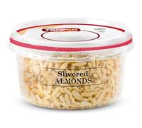Tropgo Slivered Raw Almonds - Fresh Chopped Almond Nuts in a Resealable and Recyclable Tub - Fibre and Protein Rich Guilt Free Sliced Almond Nuts Snack - Ideal Healthy Snack for all Ages (150G)