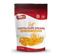 Tropgo Soft Cantaloupe Spears 120g - Natural Dried Fruit Snack, Gently Dried for Chewy Texture - Vegan, Non-GMO, Rich in Fibre, Healthy On-the-Go, Ready-to-Eat Healthy Snacks