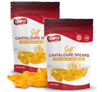Tropgo Soft Cantaloupe Spears 120g, Pack of 2 - Natural Dried Fruit Snack, Gently Dried for Chewy Texture - Vegan, Non-GMO, Rich in Fibre, Healthy On-the-Go, Ready-to-Eat Healthy Snacks