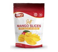 Tropgo Soft Dried Mango Slices - 120g Resealable Bag, Natural Soft Mango Sweets for Snacking, Baking, and Trail Mixes - Tropical Healthy Snack for Lunchboxes, Travel Packs, and Anytime Cravings