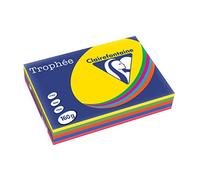 Trophée Pack of 5 x 50 sheets of 160 g A4 Assorted Paper in Intense Colours