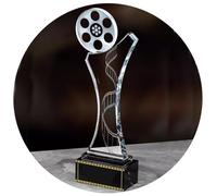 Trophies Clear Crystal Medal Short Video Photography Ornament Trophy Film Festival Actor And Director Awards Honorary Trophy Engraved Souvenirs