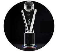 Trophies Creative Golf International League Championship Trophy Golf Event Commemorative Trophy Transparent Crystal Golf Prizes Trophy