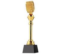Trophies, Medals Awards Golden Microphone Trophy Singing Speech Contest Winning Trophy Music Host Competition Prizes Awards Trophies 1st Place 2nd Place 3rd Place Trophy