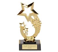 Trophies Plus Medals Rising Star Gold Trophy On A Black Plastic Base 17cm (6 3/4") FREE ENGRAVING