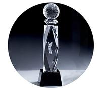 Trophies Transparent Crystal Golf Trophy Golf League Championship Trophy Club Golf Memorial Trophy Golf Hole-in-one Award Farthest Distance Trophy (Color : Transparent, Size : 8 * 31cm)