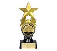 TROPHIESPLUSMEDALS Classic Golf Nearest the Pin Award Star Trophy, 18cm