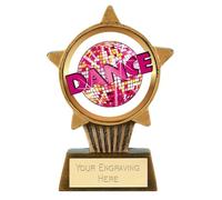 TROPHIESPLUSMEDALS Dance Glitterball Mini Star Trophy - 10cm Resin Star Glitterball Trophy Cup for Events, School Competitions & Dance Awards | Personalised Small Trophy | Mini Trophies & Keepsakes