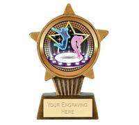 TROPHIESPLUSMEDALS Dance Mini Star Trophy | 10cm Resin Small Star Trophy Cup for Dance Awards, Recitals & School Events | Personalised Mini Trophy Prize | Durable Resin Dance Trophies & Keepsakes