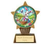 TROPHIESPLUSMEDALS Easter Egg Hunt Mini Star Trophy, 10cm, Engraving