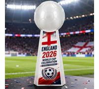 TROPHIESPLUSMEDALS Football World Cup Replica Trophy, England, 21cm