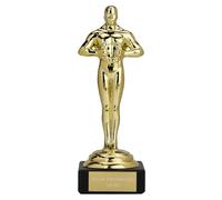 TROPHIESPLUSMEDALS Personalised Gold Achievement Trophy - 19.5cm | Small 7 3/4" Award Winner Trophies for Kids School & Adult Sports Reward | Includes Free Metal Plate Engraving | Oscar Collection