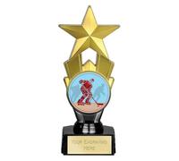 TROPHIESPLUSMEDALS Roller Hockey Award Star Trophy, 18cm