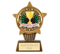 TROPHIESPLUSMEDALS School Sports Day Mini Star Trophy - 10cm Resin Small Star Award Cup for Kid's Competitions & Events | Personalised Mini Trophy Prize | Affordable School Star Trophies