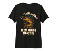Trophy Flathead Reeling Monsters Funny Catfish cat Fishing Premium T-Shirt