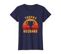 Trophy Husband, Funny Design for Cool dad or dad T-Shirt, Women, Navy Blue, XX-Large