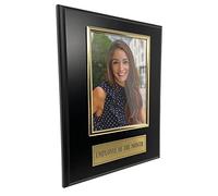 Trophy Hut Employee of The Month Award Plaque. Custom 9"x12" Picture Plaque Holds a 5"x7" Photo. Employee Appreciation Award. Black Matte Finish