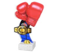 Trophy Monster 2 Piece Red Glove & Belt Boxing Award Free Engraved Plate | Buy in 3 Sizes 235-280mm | for Clubs & Events | Made from Printed Acrylic