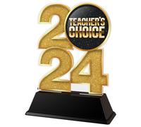 Trophy Monster 2024 Teachers Choice Trophy Gold, Silver or Bronze Award | Made from Printed Acrylic | Choose from 3 sizes