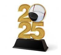 Trophy Monster 2025 Ice Hockey Trophy Gold, Silver or Bronze Award | for Clubs & Schools | Made from Printed Acrylic | Choose from 3 sizes