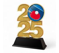 Trophy Monster 2025 Table Tennis Trophy Gold, Silver or Bronze Award | for Clubs & Schools | Made from Printed Acrylic | Choose from 3 sizes
