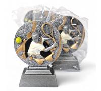 Trophy Monster 6x Tennis Trophies Male Player Resin Awards 100mm | Tennis Medal Alternative for School Clubs Tournament Presentation Pack | Great Value Prizes